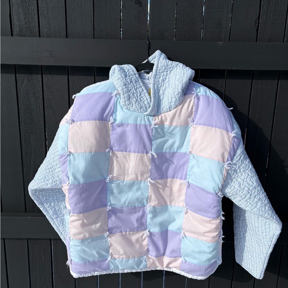 Handmade Pastel Patchwork Hoodie - Picture 4 of 8